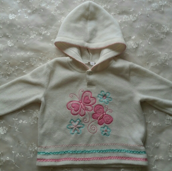 Other - Butterfly Detailed Fleece Lightweight Jacket